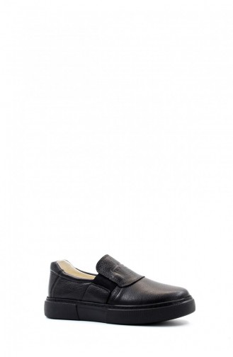 Genuine Leather Boys School Shoes 770Ga816Flo Black 770GA816FLO.Siyah