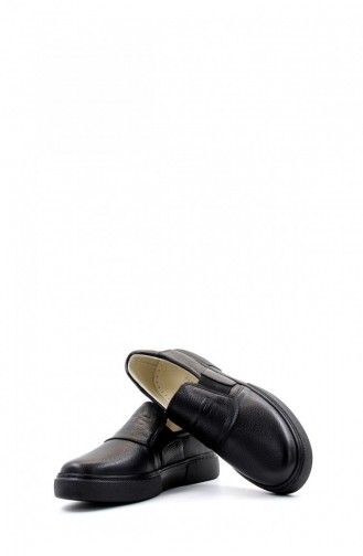 Genuine Leather Boys School Shoes 770Ga816Flo Black 770GA816FLO.Siyah