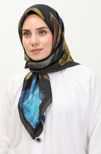 Karaca Gemusterter Rayon-Schal 81035-11 Dunkelnerzblau 81035-11