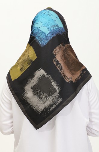 Karaca Gemusterter Rayon-Schal 81035-11 Dunkelnerzblau 81035-11