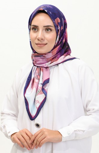 Karaca Gemusterter Rayon-Schal 81040-10 Parlament Lila 81040-10