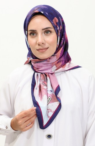 Karaca Gemusterter Rayon-Schal 81040-10 Parlament Lila 81040-10