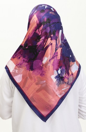 Karaca Gemusterter Rayon-Schal 81040-10 Parlament Lila 81040-10