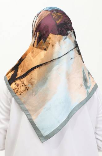 Karaca Rayon Sjaal Met Patroon 81042-01 Groen Licht Olie 81042-01
