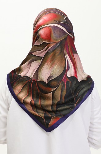 Rayon Sjaal Met Karaca-patroon 81045-04 Paars Lila 81045-04