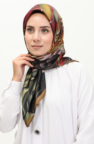 Karaca Patterned Rayon Scarf 81045-13 Dark Mustard 81045-13