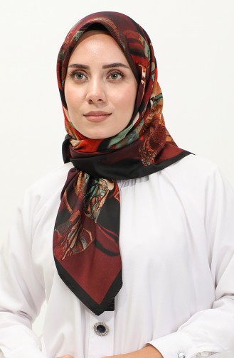Rayon Sjaal Met Karaca-patroon 81047-03 Claret Red 81047-03