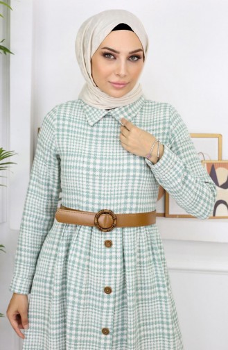 Robe Détail Boutons Menthe 19166 14977