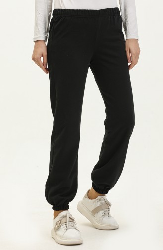 Pantalon De Jogging Taille Elastique 23003-01 Noir 23003-01