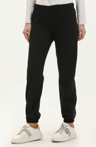 Pantalon De Jogging Taille Elastique 23003-01 Noir 23003-01