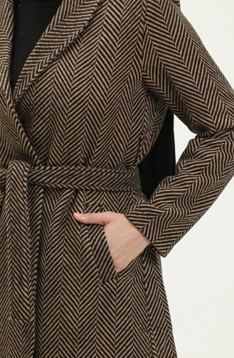 Wide Collar Cashmere Coat Brown 19157 14900