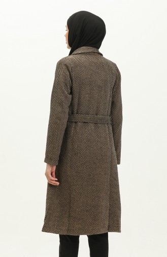 Wide Collar Cashmere Coat Brown 19157 14900