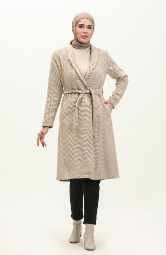 Manteau En Cachemire Col Large Beige 19157 14901