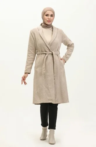 Wide Collar Cashmere Coat Beige 19157 14901