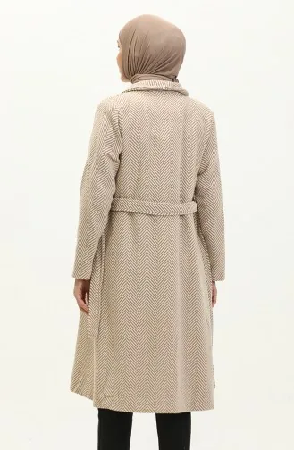 Wide Collar Cashmere Coat Beige 19157 14901