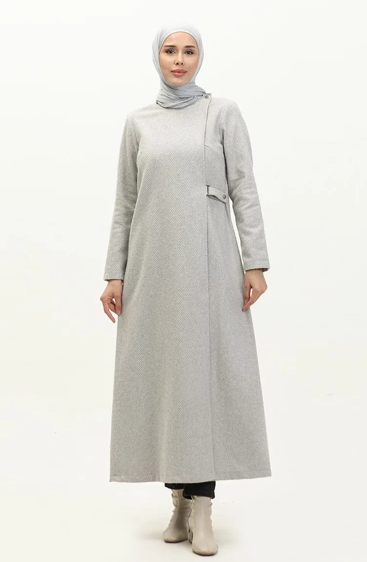 Vivezza Anvolog Abaya Piqué à Chevrons 6999-03 Ecru 6999-03