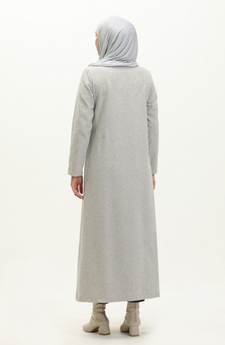 Vivezza Anvolog Abaya Piqué à Chevrons 6999-03 Ecru 6999-03