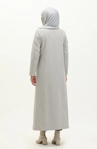 Vivezza Anvolog Abaya Piqué à Chevrons 6999-03 Ecru 6999-03