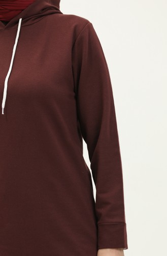 Zweifädiges Kapuzen-Sweatshirt 23006-01 Dark Cherry 23006-01