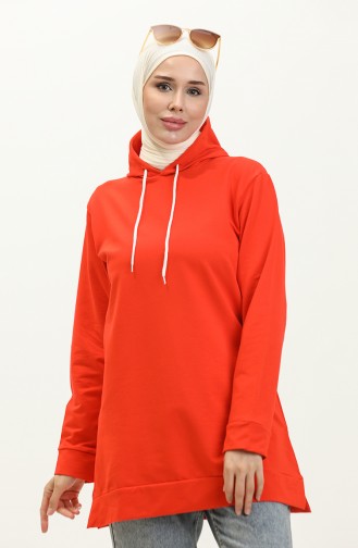 Sweat A Capuche Deux Fils 23006-05 Orange 23006-05