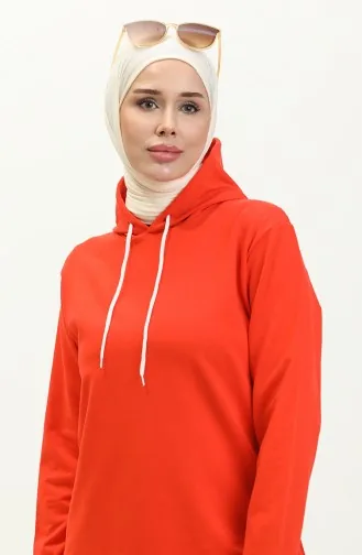 Two Thread Hooded Sweatshirt 23006-05 Orange 23006-05