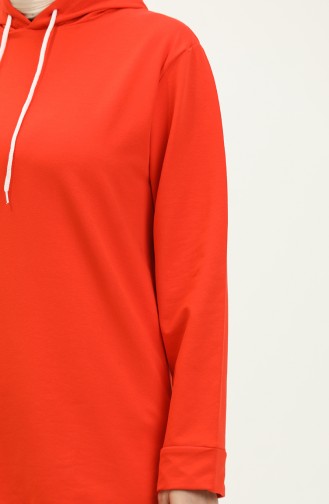 Sweatshirt Met Capuchon En Twee Draden 23006-05 Oranje 23006-05