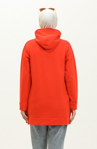 Sweatshirt Met Capuchon En Twee Draden 23006-05 Oranje 23006-05