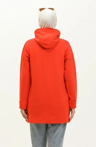 Two Thread Hooded Sweatshirt 23006-05 Orange 23006-05