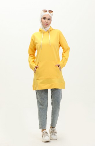 Two Thread Kangaroo Pocket Sweatshirt 23007-04 Yellow 23007-04