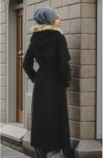 Vivezza Hooded Cashew Coat 8501-01 Black 8501-01