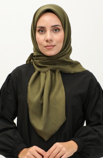 Cotton Jacquard Scarf 90159-13 Khaki 90159-13