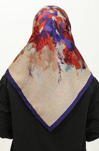 Rayon Sjaal Met Karaca-patroon 81039-12 Saks Tile 81039-12