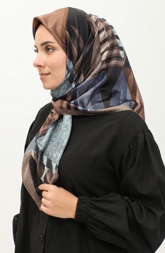 Karaca Gemusterter Rayon-Schal 81041-10 Erdbraun 81041-10