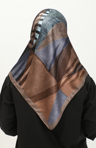 Karaca Gemusterter Rayon-Schal 81041-10 Erdbraun 81041-10