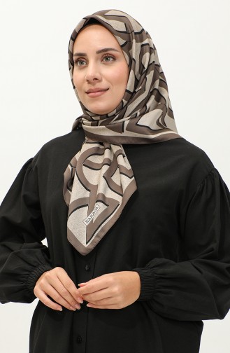إيشارب منقوش رايون كاراجا 81044-04 بيج فيزون غامق 81044-04
