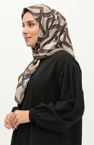 إيشارب منقوش رايون كاراجا 81044-04 بيج فيزون غامق 81044-04