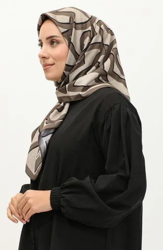 إيشارب منقوش رايون كاراجا 81044-04 بيج فيزون غامق 81044-04