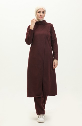 Turtleneck Tracksuit Set 3043-10 Plum 3043-10