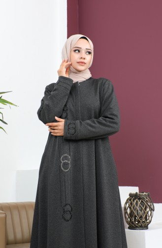 Abaya Avec Pierre Grande Taille 5063-02 Anthracite 5063-02