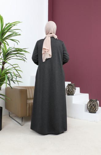 Abaya Avec Pierre Grande Taille 5063-02 Anthracite 5063-02