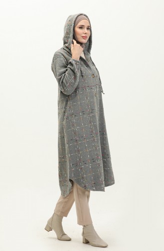 Tweed-Umhang Mit Kapuze 0256-02 Grau 0256-02