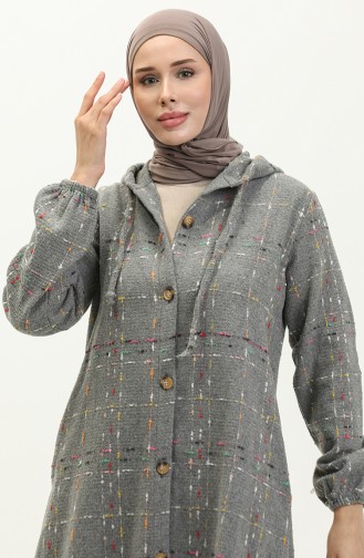 Tweed Cape Met Capuchon 0256-02 Grijs 0256-02