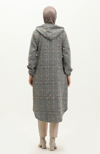 Tweed Cape Met Capuchon 0256-02 Grijs 0256-02