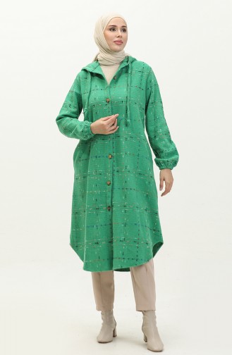 Tweed Hooded Cape NZR001-04 Green 001-04