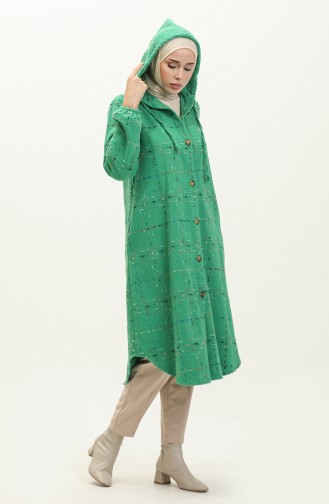 Tweed Hooded Cape NZR001-04 Green 001-04