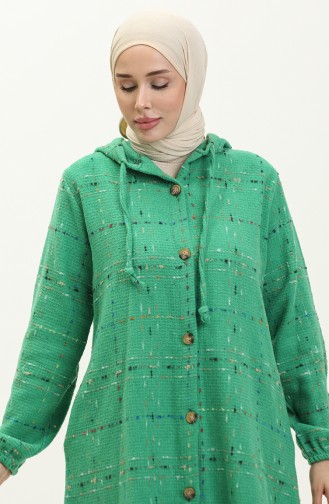 Tweed Hooded Cape NZR001-04 Green 001-04