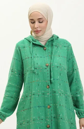 Tüvit Kapüşonlu Kap 0256-04 Yeşil