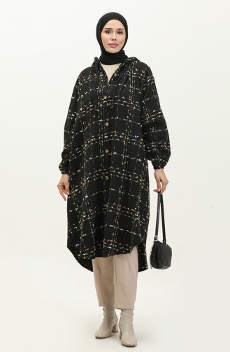 Tweed Hooded Cape NZR001-05 Black 001-05