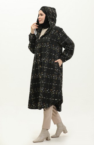 Tweed Hooded Cape NZR001-05 Black 001-05