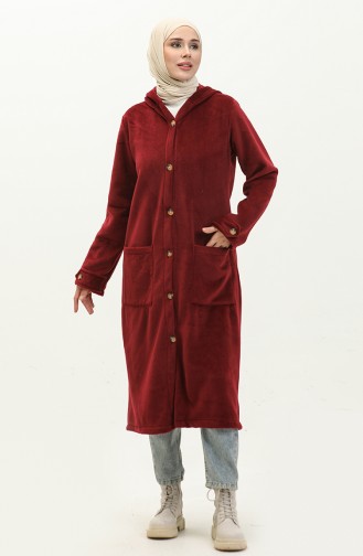 Hooded Fleece Cape 0257-03 Claret Red 0257-03